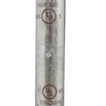 TERMINAL DE COMPRESION TIPO BARRIL LARGO PARA CABLE 500 KCMIL LARGO 4,25 PULGADAS COBRE ELECTRO ESTAÑADO 600 VOLTIOS 90C CODIGO DE COLOR CAFÉ