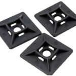 BASE ADHESIVA PARA AMARRAR CABLES NEGRA 25MM X 25MM NYLON PAQUETE 100 UNIDADES