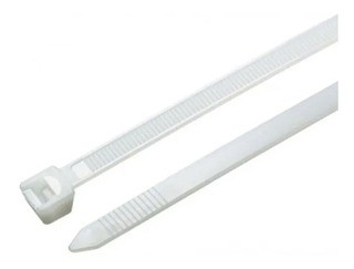 AMARRA PLASTICA BLANCA 250MM X 4.8MM 10 PULGADAS PAQUETE X 100 UND