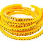 MARCADOR AMARILLO TIPO ANILLO DE LETRAS A-Z  PARA CABLE CALIBRE 12-8 AWG X 500 UDS DE CADA LETRA