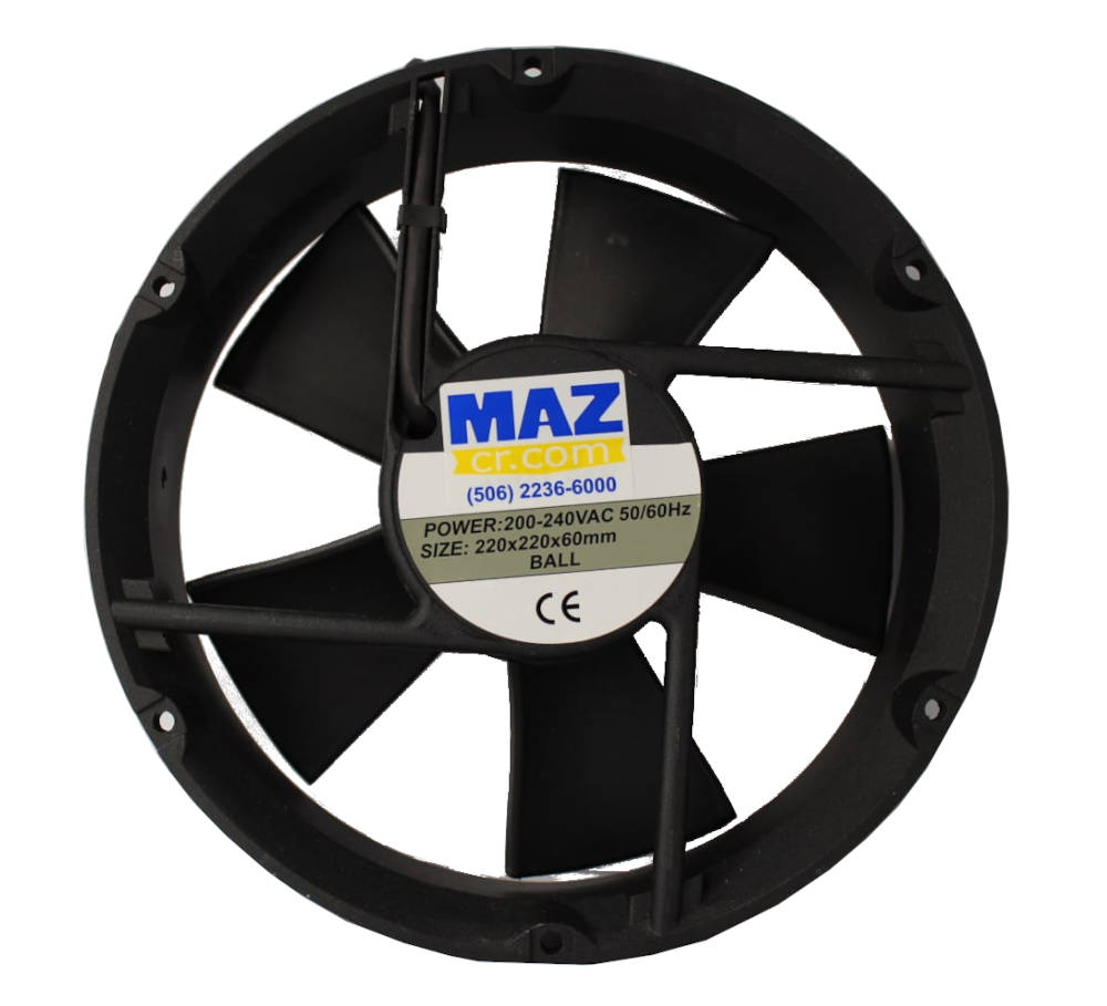 04-56-094_1.jpg VENTILADOR AXIAL MARCA TM VOLTAJE DE ALIMENTACION 200-240VAC RODAMIENTO EN BALINERA CORRIENTE 0,3 AMP FLUJO 2280 A 2570 M3/HR TAMAÑO 220MM X 220MM X 60MM - Image 1