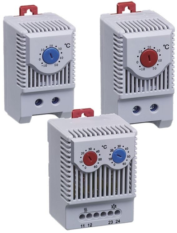 04-57-000_1.jpg TERMOSTATO CALEFACTOR 0-60C NC 10A 250V RIEL DIN - Image 1