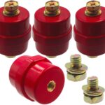 AISLADOR PARA BARRAJE 40mm X 40 mm ROJO M8 X 1.25