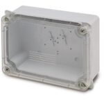 CAJA PASO TAPA POLICARBONATO TRANSPARENTE IP55 153X110X63 MM