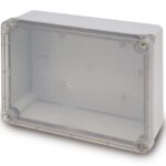 CAJA PASO TAPA POLICARBONATO TRANSPARENTE IP55 220X170X85 MM