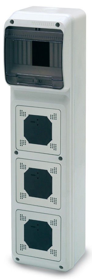 04-58-091_1.jpg CAJA INDUSTRIAL IP65 3 MODULO TOMA 16/32/63 + 6 MOD BREAKER 3960 ACQUA COMBI FAMATEL - Image 1