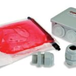 KIT CAJA PASO IP55 80X80X36 MM (7 CONOS 20) CON CABLES Y GEL AISLANTE