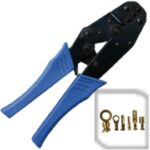 PONCHADORA ENTALLADORA MANUAL PARA TERMINALES ABIERTAS TIPO TRINQUETE PARA CALIBRE 22 A 18 / 16 A 14 / 12 A 10 AWG LONGITUD TOTAL 225MM