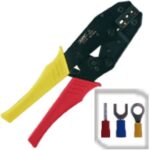 PONCHADORA ENTALLADORA MANUAL PARA TERMINALES CON FORRO (AISLADAS) TIPO TRINQUETE PARA CALIBRE 22 A 18 / 16 A 14 / 12 A 10 AWG LONGITUD TOTAL 225MM