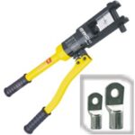 PONCHADORA ENTALLADORA HIDRAULICA DE MORDAZA CERRADA DE DADOS INTERCAMBIABLES ENTALLADO EN HEXAGONO PARA CALIBRE 6, 4, 2, 1/0, 2/0, 3/0, 4/0AWG, 250, 350, 400, 600 MCM LONGITUD TOTAL 650MM