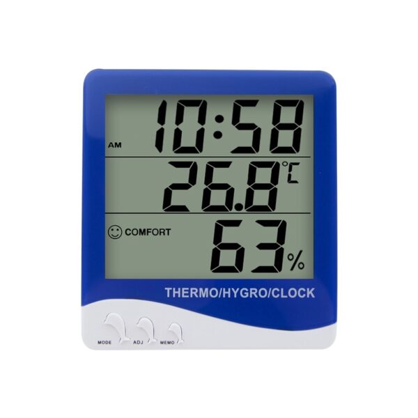 TERMOHIGROMETRO DIGITAL 78 X 67 MM LCD + TIEMPO
