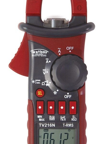 PINZA VOLTIAMPERIMETRICA CON PANTALLA 2.8 PULGADAS VALORES MEDIBLES 0-600V AC/DC (CAT III) FUNCION MIN MAX
