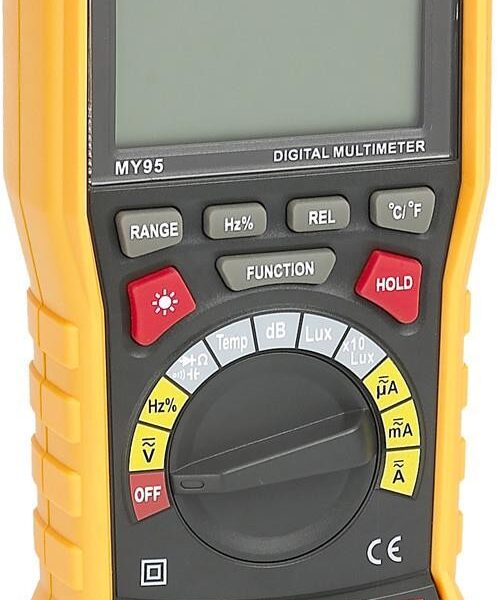 MULTIMETRO DIGITAL, RANGO AUTOMATICO, LUZ DE FONDO, RMS, USB, 750VAC, 1000VDC, 10AC/DC, 60 MEGAOHM 1000uF, TEMP 1000C MY96 CHINT