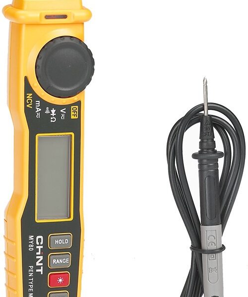 MULTIMETRO DIGITAL TIPO LAPIZ SELECCIÓN DE RANGO AUT/MANUAL LUZ DE FONDO 600VAC/DC 200MA AC/DC 20 MEGA OHM MY80 CHINT