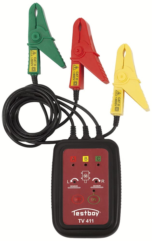05-10-067_1.jpg PROBADOR DE SECUENCIA DE FASES SIN CONTACTO CON DISPLAY OPTICO DE 6 LEDS INDICA LA SECUENCIA DE LAS FASES Y DIRECCION DEL CAMPO DE ROTACION 70-600VAC CABLES 50CM - Image 1