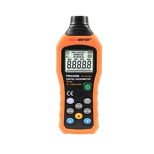 05-10-090_1.jpg TACOMETRO DIGITAL MARCA PEAKMETER SIN CONTACTO (OPTICO) RANGO DE MEDICION 50 A 99999 RPM PRECISION 0,03% + 2 DIGITOS DIMENSIONES 155MM X 60MM X 27MM INCLUYE 2 CINTAS REFLECTIVAS INCLUYE MALETIN - Image 1