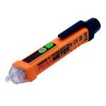 DETECTOR DE VOLTAJE SIN CONTACTO MARCA PEAKMETER TIPO LAPICERO RANGO DE VOLTAJE 12 A 1000V FUNCIONES: DETECTOR DE VOLTAJE AC SIN CONTACTO (NCV), APAGADO AUTOMATICO, INDICADOR DE NIVEL DE VOLTAJE REQUIERE 2 BATERIAS AAA NO INCLUIDAS TAMAÑO 156MM X 20M