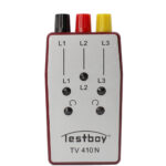 PROBADOR DE SECUENCIA DE FASE PARA MOTOR TRIFASICO CON INDICADOR LED CABLES CON CONECTOR TIPO LAGARTO TESTBOY 410N
