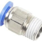 ADAPTADOR DE BRONCE CROMADO PARA MANGUERA DE 10MM CON ACOPLE RAPIDO A MACHO ROSCADO 1/4 PULG