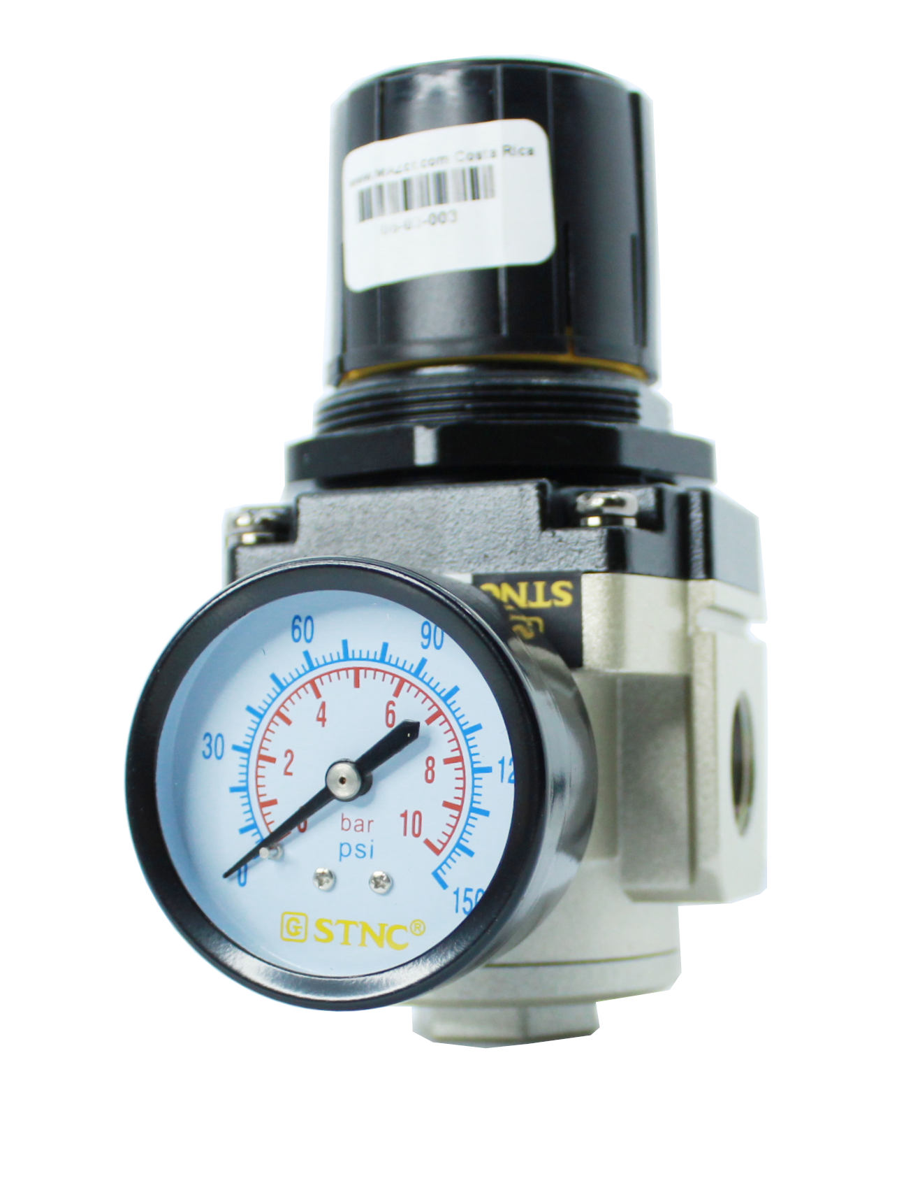 binary comment REGULADOR DE PRESION CON MANOMETRO, RANGO DE PRESION 7-145PSI, FLUJO HASTA 6000 L/MIN, 1/2 PULG NPT - Image 1