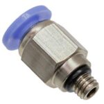 ADAPTADOR DE BRONCE CROMADO PARA MANGUERA DE 6MM CON ACOPLE RAPIDO A MACHO ROSCADO M6