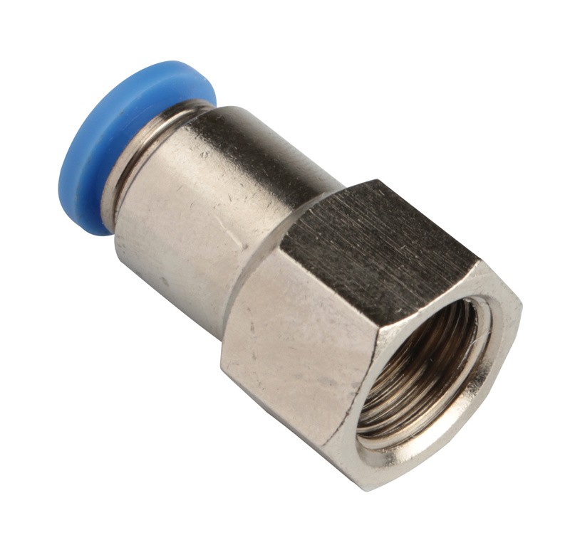 06-05-057_1.jpg ADAPTADOR DE BRONCE CROMADO PARA MANGUERA DE 8MM CON ACOPLE RAPIDO A HEMBRA ROSCADA 3/8 PULG - Image 1