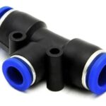TEE PLASTICA PARA MANGUERA 2 X 8MM + 1 X 6MM ACOPLE RAPIDO