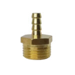 ADAPTADOR DE BRONCE PARA MANGUERA DE 8MM O 5/16 PULG A ROSCA 1/2 PULG NPT