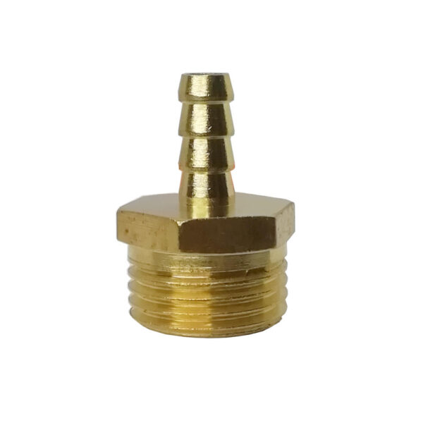 ADAPTADOR DE BRONCE PARA MANGUERA DE 8MM O 5/16 PULG A ROSCA 1/2 PULG NPT