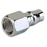 UNION METALICA PARA MANGUERA CONECTOR MACHO + ROSCA HEMBRA 1/4 PULG NPT