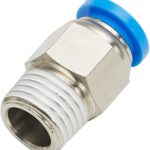ADAPTADOR DE BRONCE CROMADO PARA MANGUERA DE 6MM CON ACOPLE RAPIDO A MACHO ROSCADO 3/8 PULG
