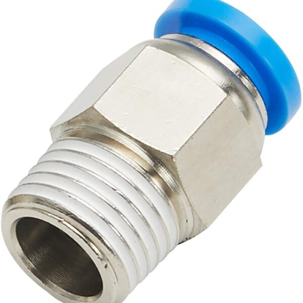 ADAPTADOR DE BRONCE CROMADO PARA MANGUERA DE 6MM CON ACOPLE RAPIDO A MACHO ROSCADO 3/8 PULG