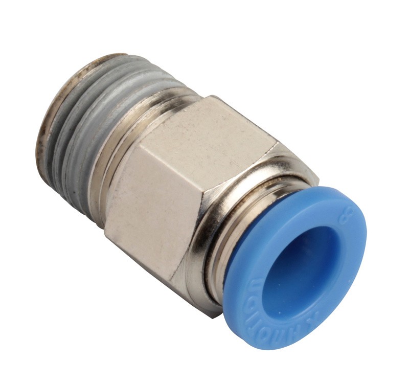 06-05-179_1.jpg ADAPTADOR DE BRONCE CROMADO PARA MANGUERA DE 10MM CON ACOPLE RAPIDO A MACHO ROSCADO 1/2 PULG - Image 1