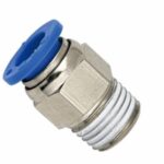 ADAPTADOR DE BRONCE CROMADO PARA MANGUERA DE 12MM CON ACOPLE RAPIDO A MACHO ROSCADO 1/4 PULG