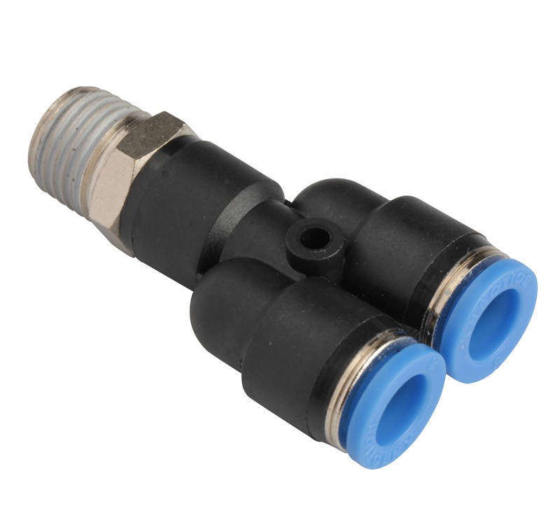 06-05-202_1.jpg YEE PLASTICA PARA MANGUERA 2 X 8MM ACOPLE RAPIDO + MACHO ROSCADO 1/8 PULG - Image 1