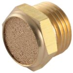 SILENCIADOR NEUMATICO DE BRONCE, FILTRO CORTO RASANTE ROSCA 3/8 PULG NPT