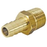 ADAPTADOR DE BRONCE PARA MANGUERA DE 3/8 O 10MM A ROSCA 1/2 PULG NPT
