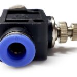 REGULADOR MANUAL DE FLUJO NEUMATICO PARA MANGUERA 8MM CON ACOPLE RAPIDO