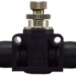 REGULADOR MANUAL DE FLUJO NEUMATICO PARA MANGUERA 10MM CON ACOPLE RAPIDO