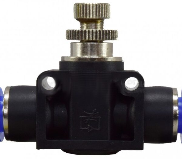 REGULADOR MANUAL DE FLUJO NEUMATICO PARA MANGUERA 10MM CON ACOPLE RAPIDO