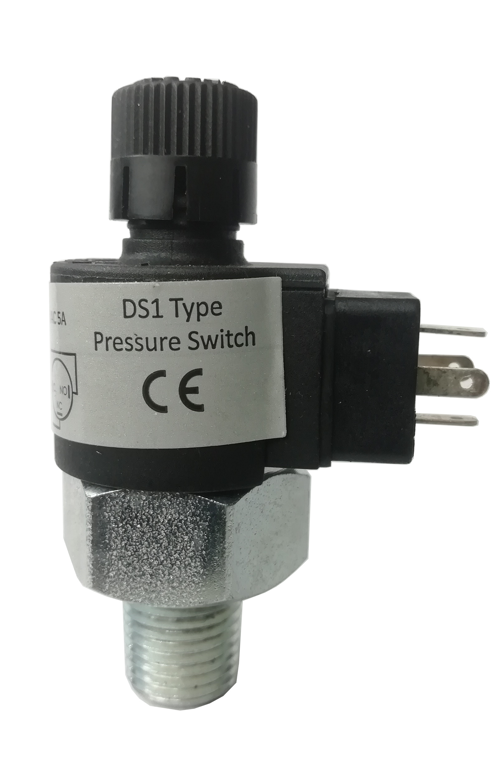 06-09-049_1.jpg SWITCH DE PRESION AJUSTABLE AGUA AIRE Y GAS SALIDA 1/4NPT 14.5 - 174 PSI 1NA+1NC CONECTOR TIPO DIN 43650-A 3A 250VAC - Image 1