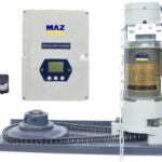 MOTOR PARA CORTINA ARROLLABLE 600KG 120VAC CON BATERIA DE RESPALDO 24VDC C/ 2 CONTROLES