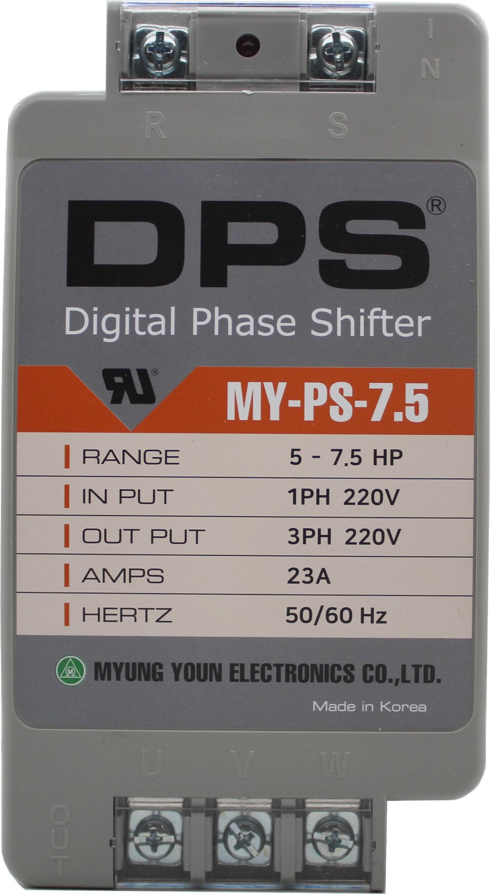 08-10-004_1.jpg CONVERTIDOR DIGITAL DE FASE PARA MOTORES TRIFASICOS CON RANGO DE CORRIENTE MINIMO DE 16 AMP Y MAXIMO DE 23 AMP. RANGO ESTIMADO DE MOTOR 5 - 7.5HP ENTRADA 1F 220V SALIDA 3F 220V - Image 1