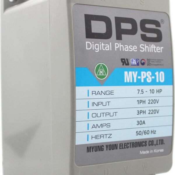 CONVERTIDOR DIGITAL DE FASE PARA MOTORES TRIFASICOS CON RANGO DE CORRIENTE MINIMO DE 24 AMP Y MAXIMO DE 30 AMP. RANGO ESTIMADO DE MOTOR 7.5 - 10HP ENTRADA 1F 220V SALIDA 3F 220V
