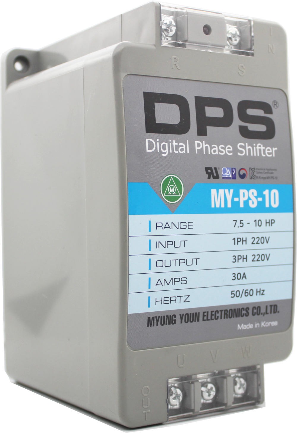 08-10-005_1.jpg CONVERTIDOR DIGITAL DE FASE PARA MOTORES TRIFASICOS CON RANGO DE CORRIENTE MINIMO DE 24 AMP Y MAXIMO DE 30 AMP. RANGO ESTIMADO DE MOTOR 7.5 - 10HP ENTRADA 1F 220V SALIDA 3F 220V - Image 1