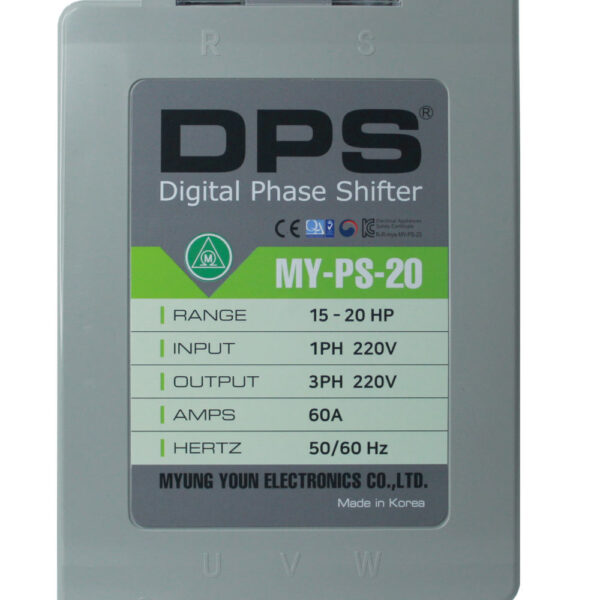 CONVERTIDOR DIGITAL DE FASE PARA MOTORES TRIFASICOS CON RANGO DE CORRIENTE MINIMO DE 46 AMP Y MAXIMO DE 60 AMP. RANGO ESTIMADO DE MOTOR 15 - 20HP ENTRADA 1F 220V SALIDA 3F 220V